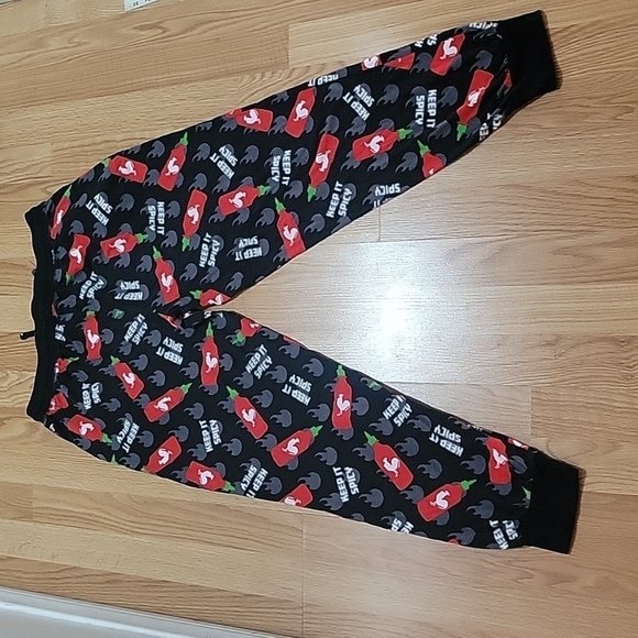 Sriracha KEEP IT SPICY Rooster Joggers Sleep Pants Pajama Bottoms Loungewear - Picture 6 of 6